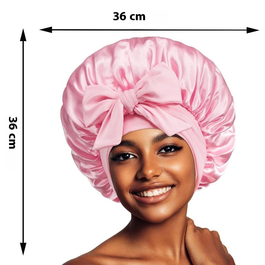 Smooth-Night by SilkyWay Premium™ (Hair Bonnet with Magic Tie Band)